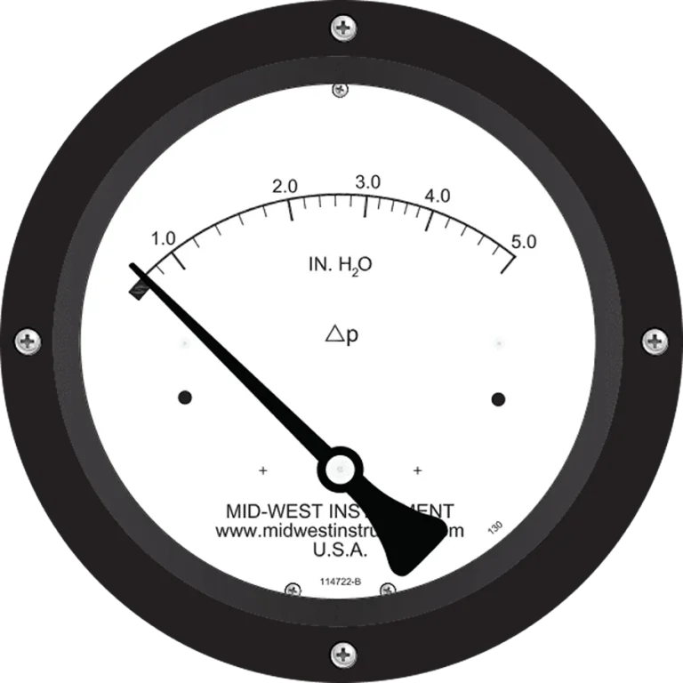 Mid west model 130 diaphragm dp gauge dial face image by cmc