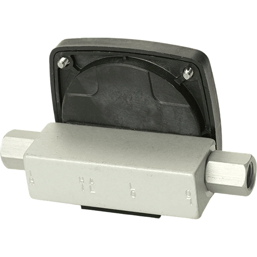 Mid West Model 123 piston type gauge 2.5 inch rear image by CMC