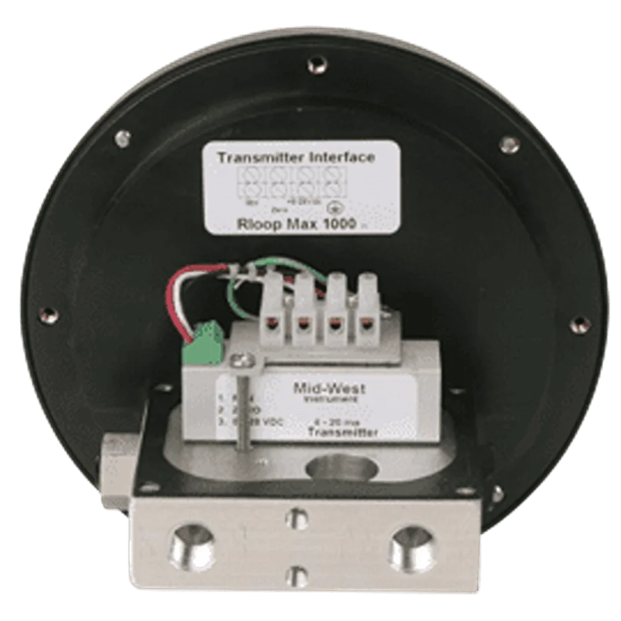 Mid West Model 124 piston type gauge 4.5 inch with switch by CMC