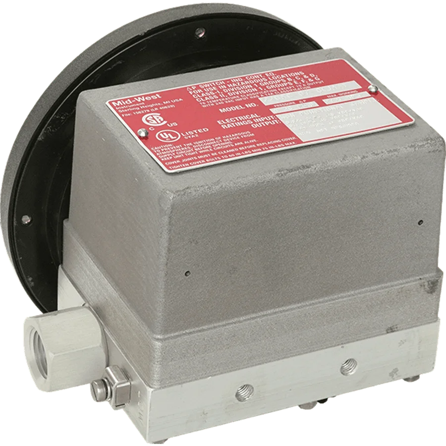 Mid West Model 220 piston type gauge 4.5 inch rear image by CMC